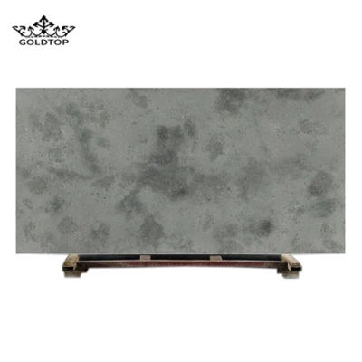 6002 Ciment Gris Performance de qualité supérieure Dalle de quartz solide en béton artificiel poli de 2 cm/3 cm d'épaisseur pour cuisine/salle de bain/mur/sol hôtel/décoration de la maison